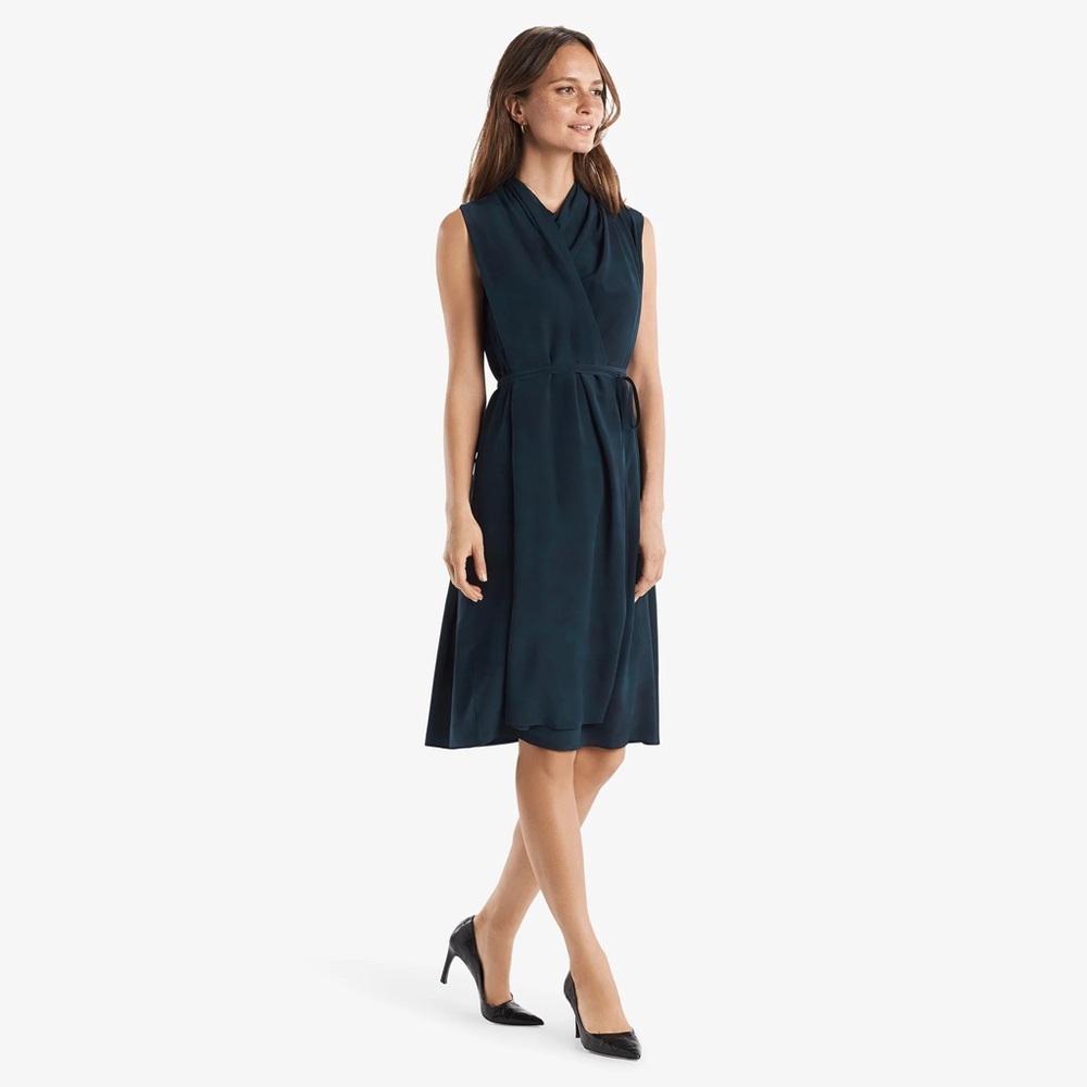 MM Lafleur Navy Midi Dress